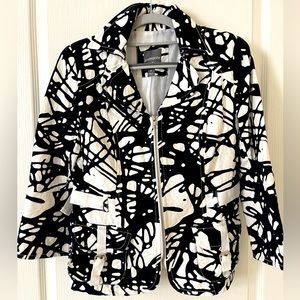 Black and White Abstract Print Jacket
